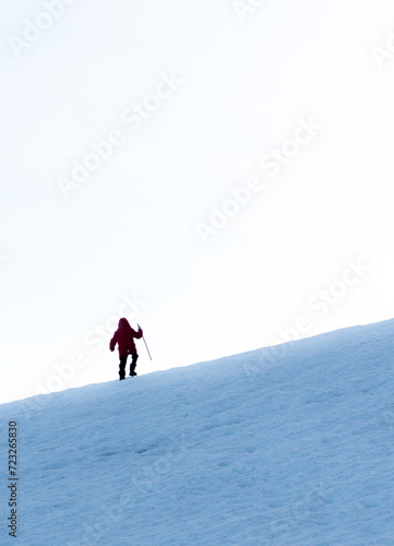 person on the snow