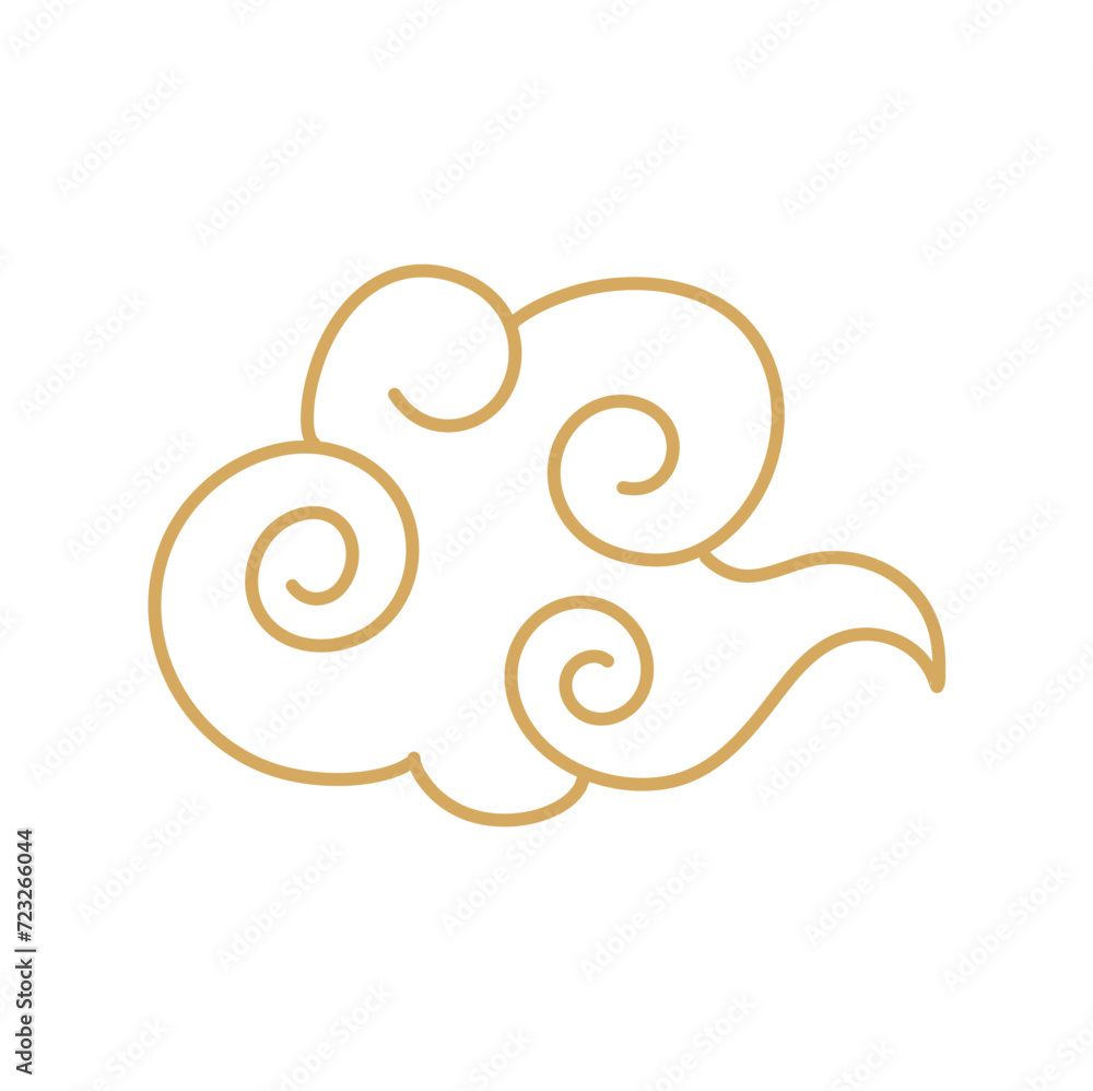Hand drawn Chinese clouds Hand drawn Chinese clouds