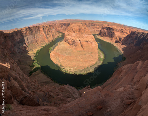 Scenic view of Horseshoe Bend with the Colorado River. Page, Arizona, United States