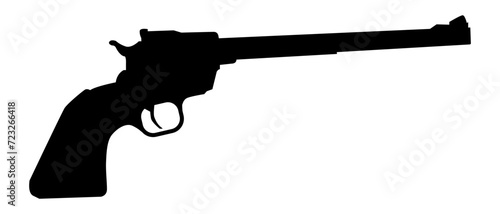 Revolver line icon. Pistol, bullet, sawn-off shotgun, weapon, machine gun, rifle, wound, shot, gun. Vector icon for business and advertising