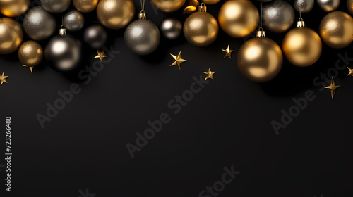 Luxurious shiny Christmas ball decoration, Christmas and New Year ornaments background