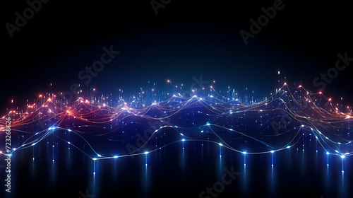 Abstract background of future network technology and network connections