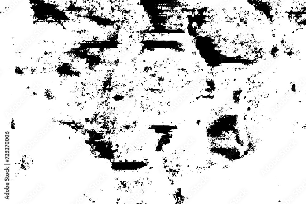Obraz premium Rustic grunge vector texture with grain and stains. Abstract noise background. Weathered surface. Dirty and damaged. Detailed rough backdrop. Vector graphic illustration with transparent white. EPS10.
