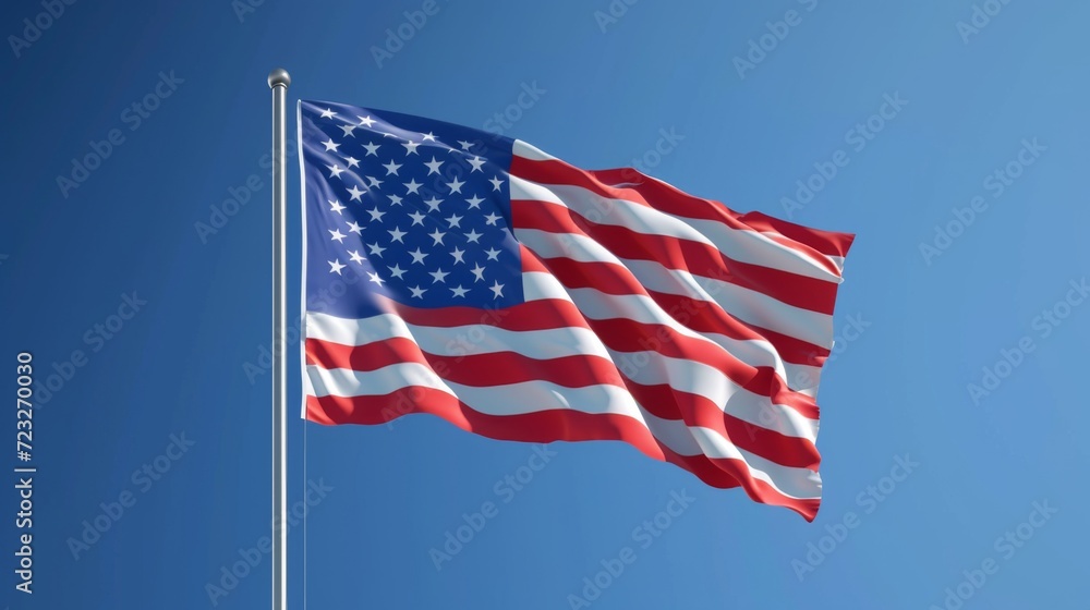 American flag waving in the wind American flag waving in the wind