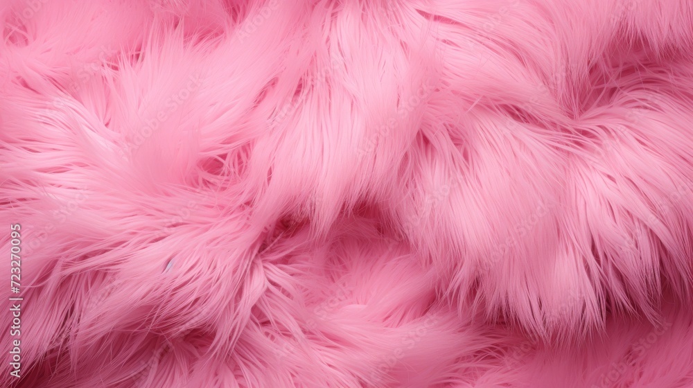 flat pink fur carpet rug background, copy space, 16:9