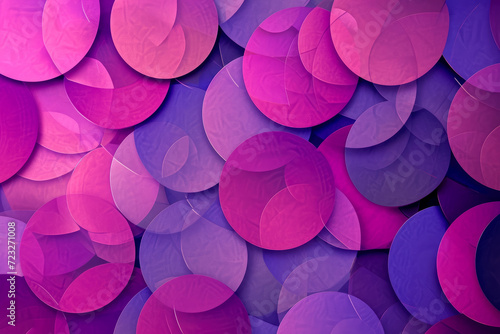 background with a pattern of overlapping circles in shades of purple and pink