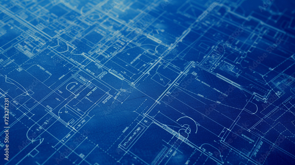 A blueprint paper texture, with technical drawings faintly visible