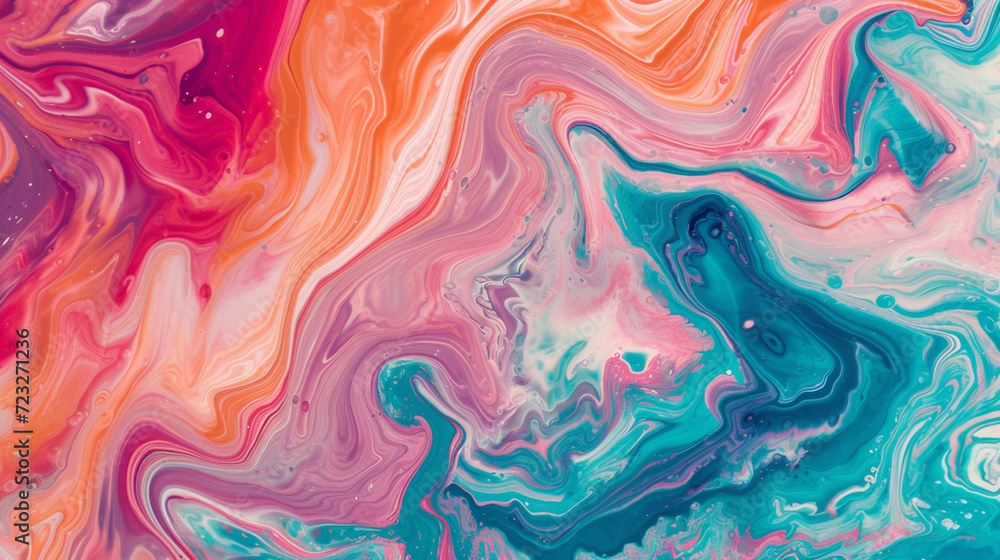 A marbled paper texture, combining swirling colors for an artistic and fluid background, paper texture, background