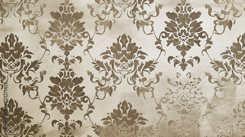 A wallpaper pattern printed on paper, combining the charm of wallpaper designs with paper texture, paper texture, background