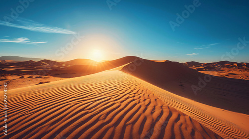 A scorching desert landscape.