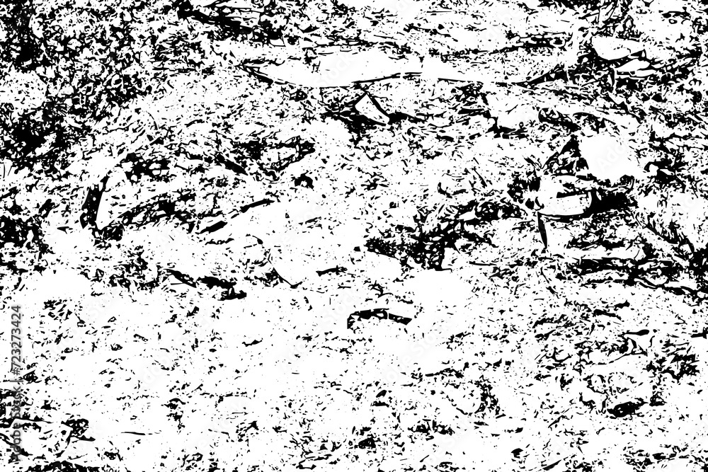 Naklejka premium Rustic grunge texture with grain and stains. Abstract noise background. PNG graphic illustration with transparent background.