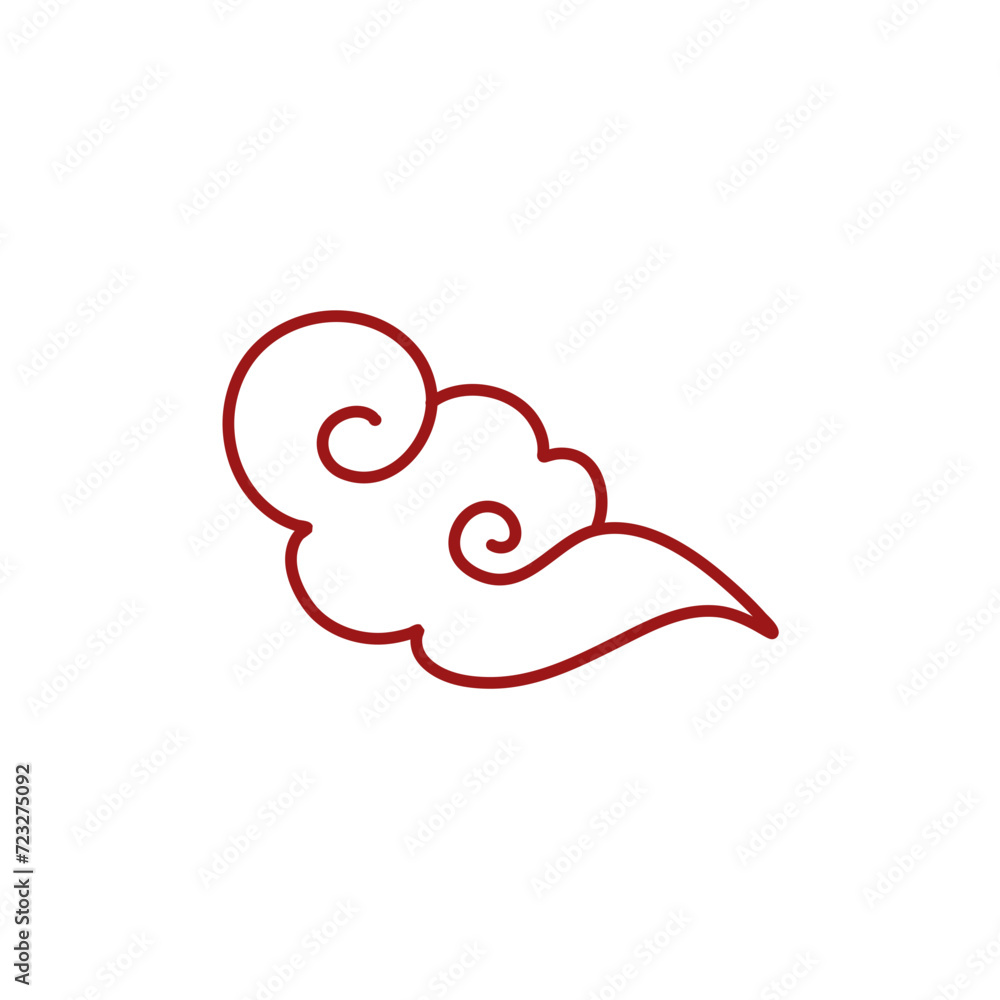 Hand drawn Japanese oriental cloud Hand drawn Japanese oriental cloud