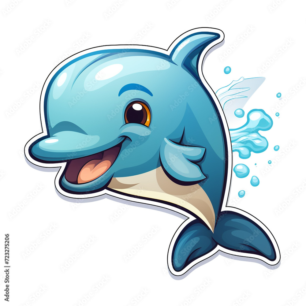 Fototapeta premium A Friendly Dolphin Sticker