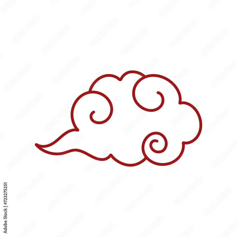 Hand drawn Japanese oriental cloud Hand drawn Japanese oriental cloud