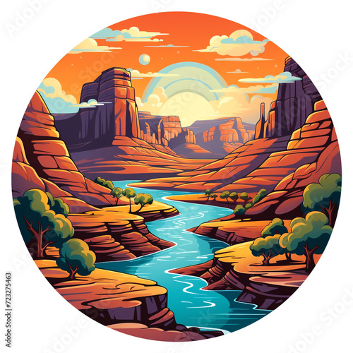 A Beautiful Landscape Sticker