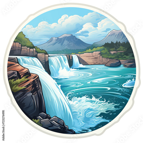 A Waterfall Sticker