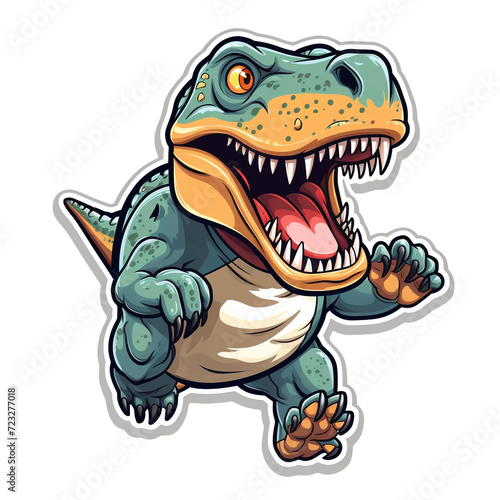 A Running T. rex Sticker 