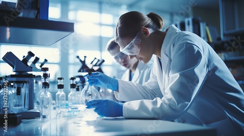 Men in lab doing experiments