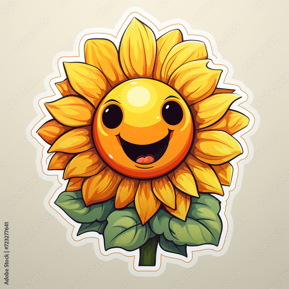 A Sunflower Smiles Sticker
