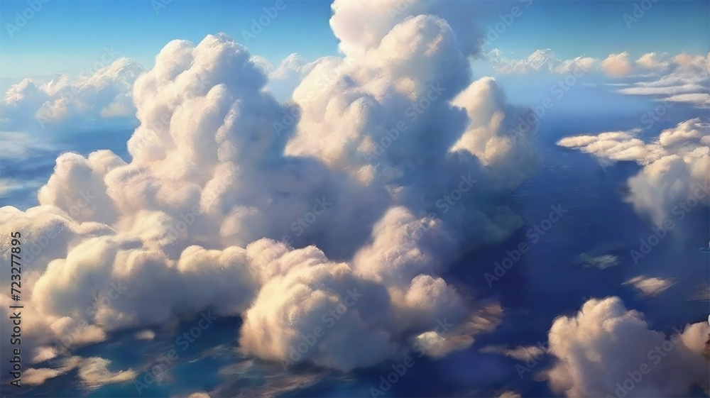 beautiful blue sky with clouds from above Ai Generated beautiful blue sky with clouds from above Ai Generated