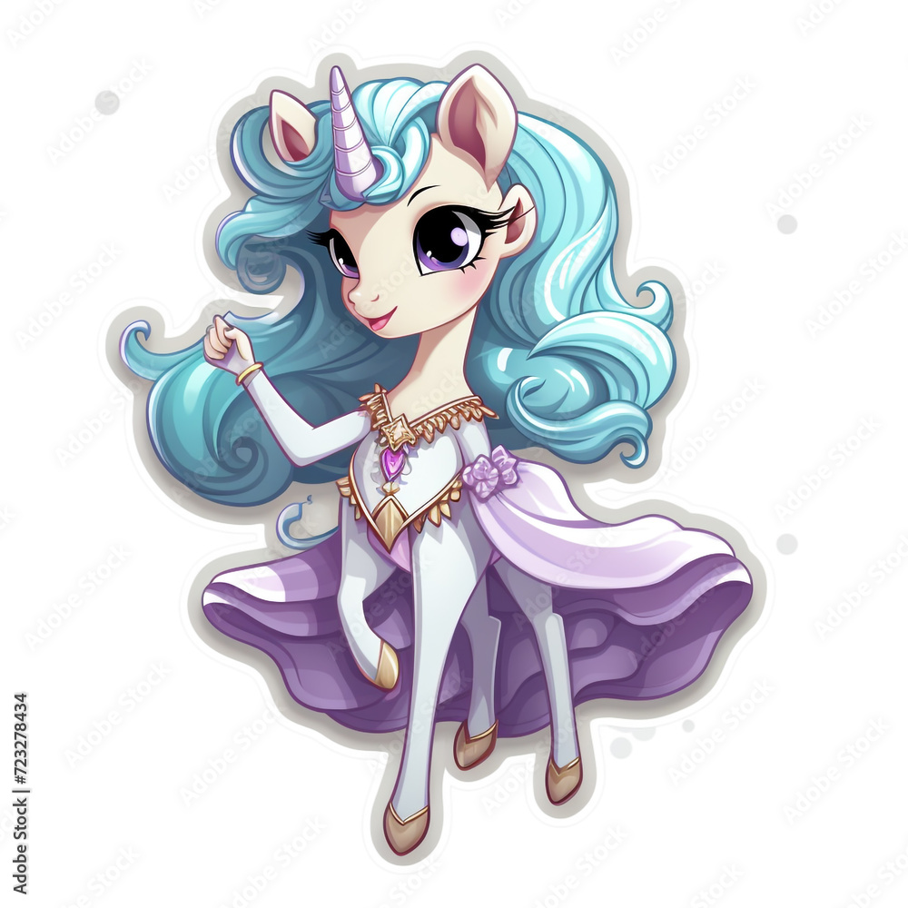 A Unicorn Ballerina Sticker A Unicorn Ballerina Sticker