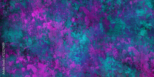 Cyan and purple distressed background, rough texture metal surface. grunge abstract texture cyan. purple Grunge Concrete Wall cracks, stained wall cement texture. Painted concrete.