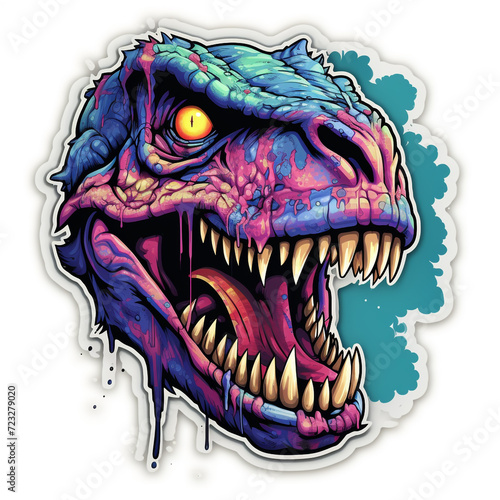 tyrannosaurus rex dinosaur sticker © AWGunathilaka