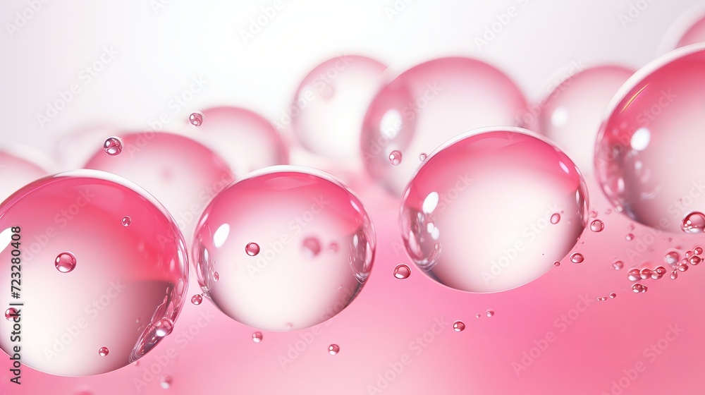 Pink and transparent bubbles abstract Pink and transparent bubbles abstract