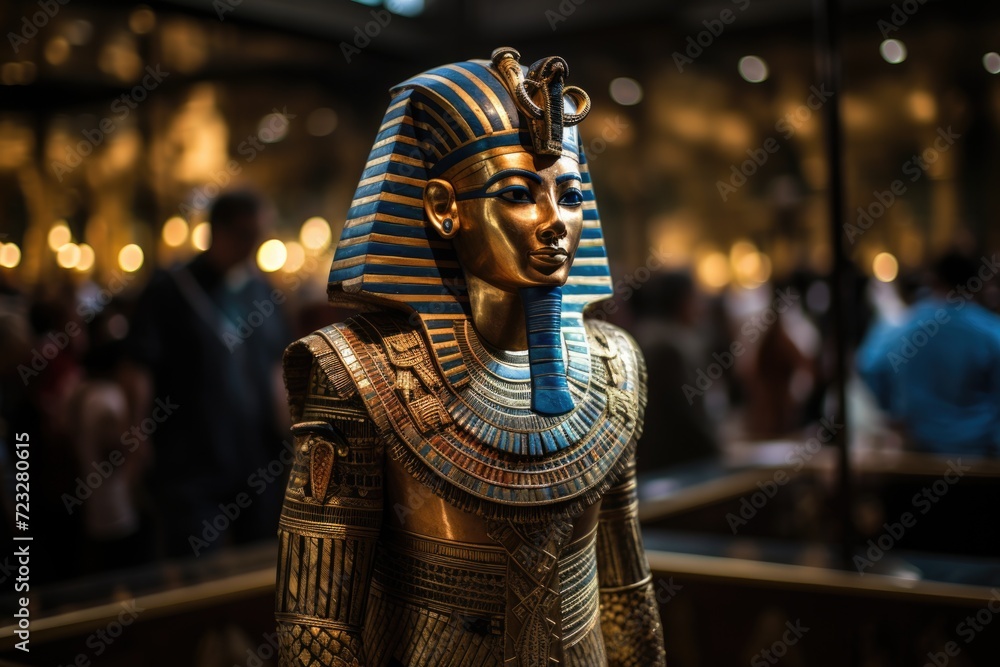 egyptian Tutankhamun's burial mask. ai generated - obrazy, fototapety, plakaty 