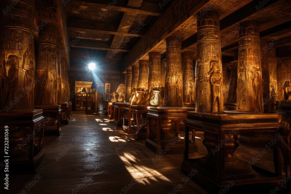 columns at Temple entrance, Egypt. ai generated columns at Temple entrance, Egypt. ai generated