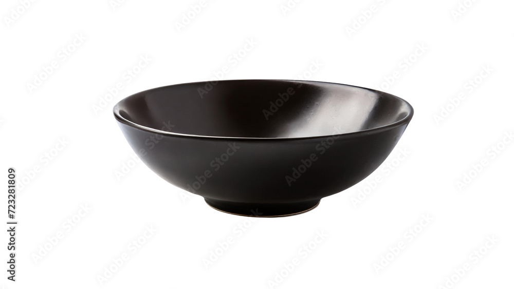 Black bowl isolated on transparent background. Black bowl isolated on transparent background.