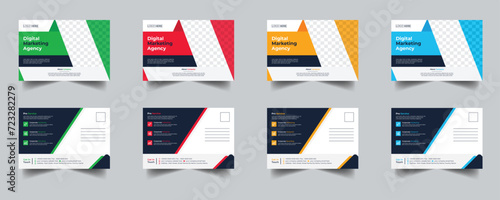 Modern Creative Corporate Post Card Template, Vector Template for Opening Invitation Editable, Professional Business Postcard Design, Event Card Design, Invitation Design, Direct Mail EDDM Template