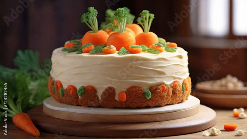 Carrot Cake With Carrot Toppings - Carrot Cake Day
