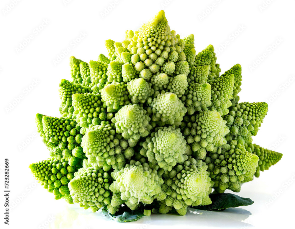 Romanesco isoliert auf weißen Hintergrund, Freisteller Romanesco isoliert auf weißen Hintergrund, Freisteller