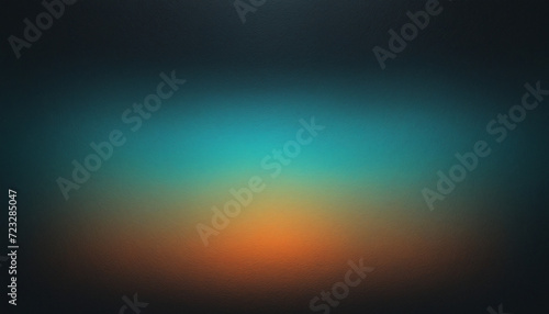 Mystical Textured Teal and Orange Gradient Banner with Copy Space