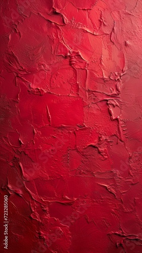 A Painting of Red Paint on a Brick Wall With Abstract Brush Strokes