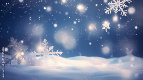 Snowflake background, winter cold texture frozen icy illustration snow frost © Derby