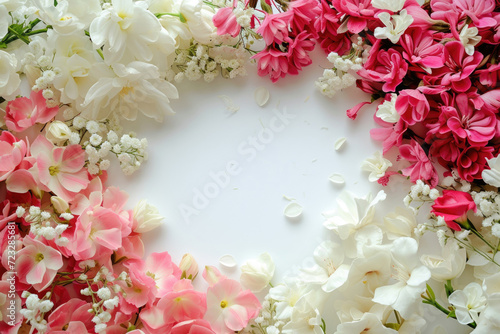 A symphony of blooming flowers creates a wedding-inspired frame © Venka
