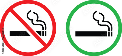 No smoking sign flat icon set. Element of simple icon for websites, web design, mobile app, info graphics. smoking area sign for website design and development, development on transparent background.