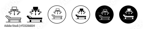 Robotic surgery vector icon set collection. Robotic surgery Outline flat Icon.