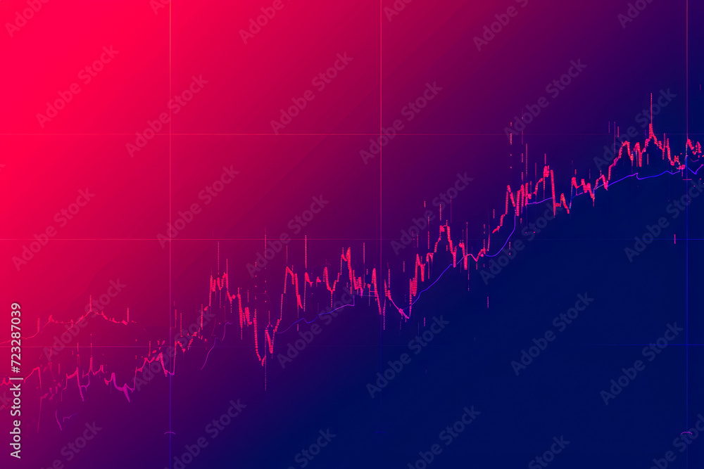 A line chart of the index for the past 10 years with a red background. A line chart of the index for the past 10 years with a red background.