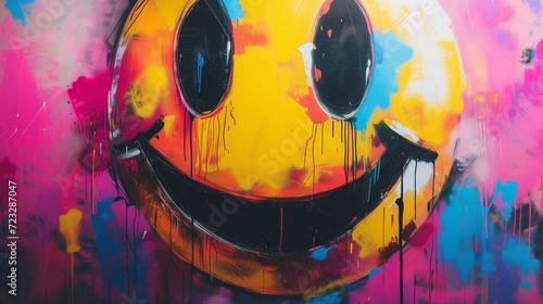 Vibrant Graffiti Smile photo
