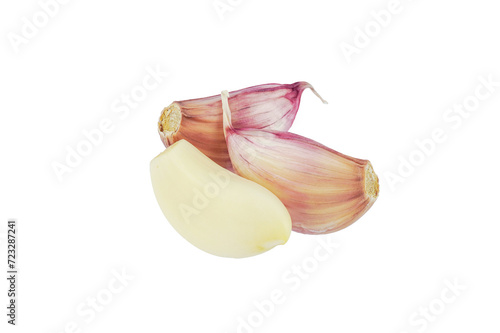Garlic isolated on white background with png.