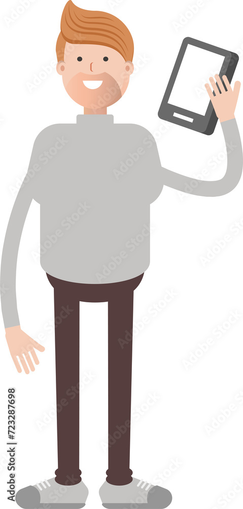 Male Character Talking on Smartphone
Male Character Talking on Smartphone