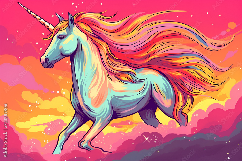 Beautiful Unicorn Design, Perfect for your Project or Wallpaper, Ai Generative Beautiful Unicorn Design, Perfect for your Project or Wallpaper, Ai Generative