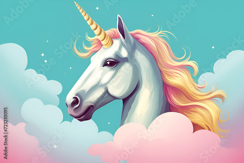Beautiful Unicorn Design, Perfect for your Project or Wallpaper, Ai Generative