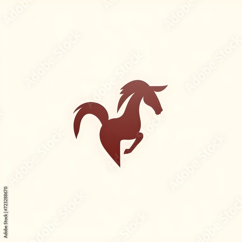 horse logo vector illustration in brown on white background