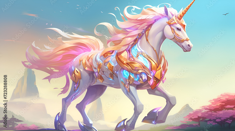 Beautiful Unicorn Design, Perfect for your Project or Wallpaper, Ai Generative Beautiful Unicorn Design, Perfect for your Project or Wallpaper, Ai Generative