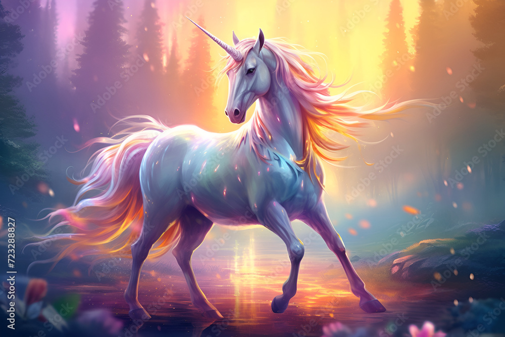 Beautiful Unicorn Design, Perfect for your Project or Wallpaper, Ai Generative Beautiful Unicorn Design, Perfect for your Project or Wallpaper, Ai Generative