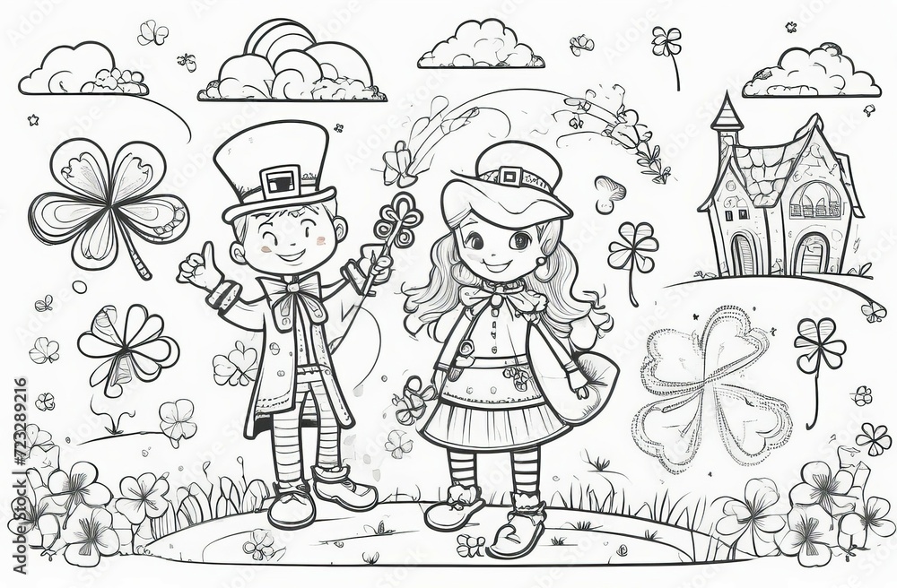 Children's coloring book St. Patrick's Day Children's coloring book St. Patrick's Day